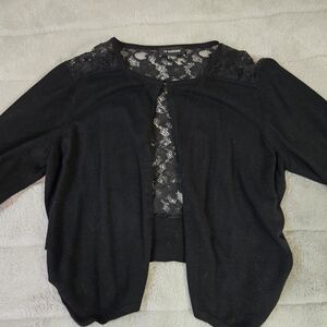 Black Lace Accent Sweater